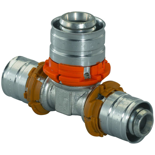 Тройник переходной МП латунь MLC Дн 25х25х16 пресс Uponor 1015025