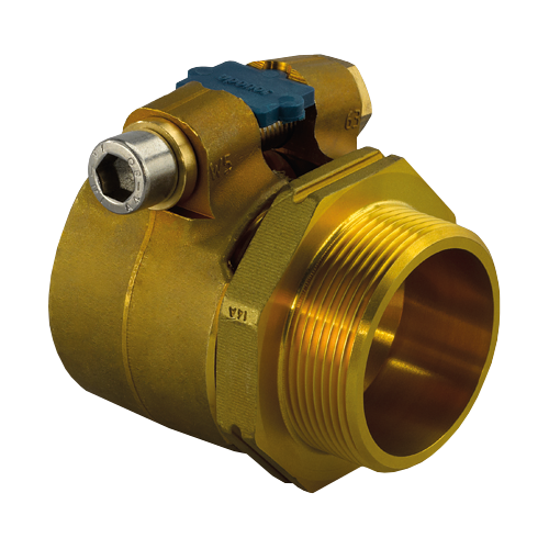 Муфта зажимная для PE-X латунь Wipex Дн 110х10,0х3" НР Ру6 Uponor 1018335