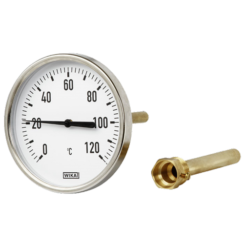 Термометр биметаллический осевой Дк63 L=40мм G1/2" 120C А5000 Wika 3901661 (36523008)