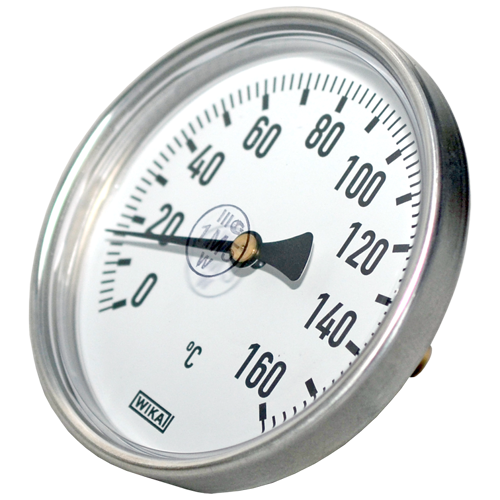 Термометр биметаллический осевой Дк100 L=100мм G1/2" 160C А5002 Wika 3905942 (36523045)
