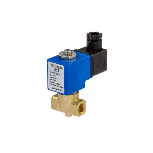 Ридан 032U570902R — Клапан электромагнитный EV210R, присоединение G 1/4, Ду 3 мм, материал уплотнения EPDM, нормально закрытый, 0…10 бар, с катушкой 24В, постоянный ток