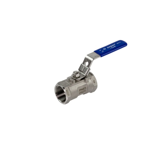 Ридан BVS-R 082X4606R — Шаровый кран резьбовой DN40 PN63, с рукояткой, корпус — коррозионностойкая сталь, шар — коррозионностойкая сталь AISI316; уплотнение по шару R-PTFE (15% C)