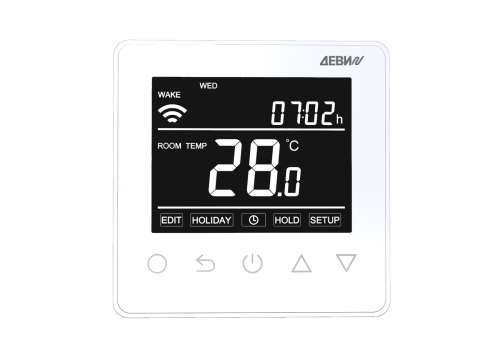 140F1141R — Терморегулятор ДЕВИ Prime c Wi-Fi белый IP 21, размеры 87 x 87 x 42 мм, диапазон регулирования температуры 5...40 °С