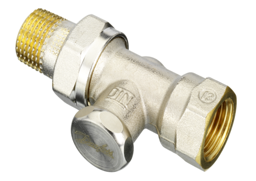 Danfoss 003L0124 Клапан запорный для радиатора RLV-S никель Ду 15